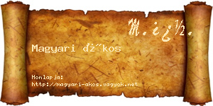 Magyari Ákos névjegykártya